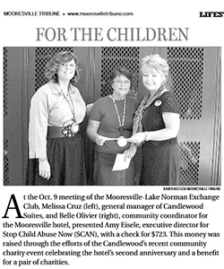 Candlewood Suites Raise Money for Stop Child Abuse Now (SCAN)